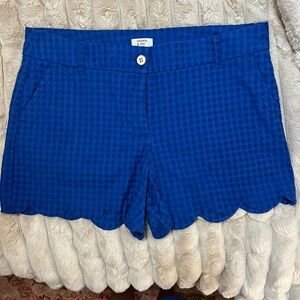 Crown & Ivy Blue Scalloped Women's Shorts